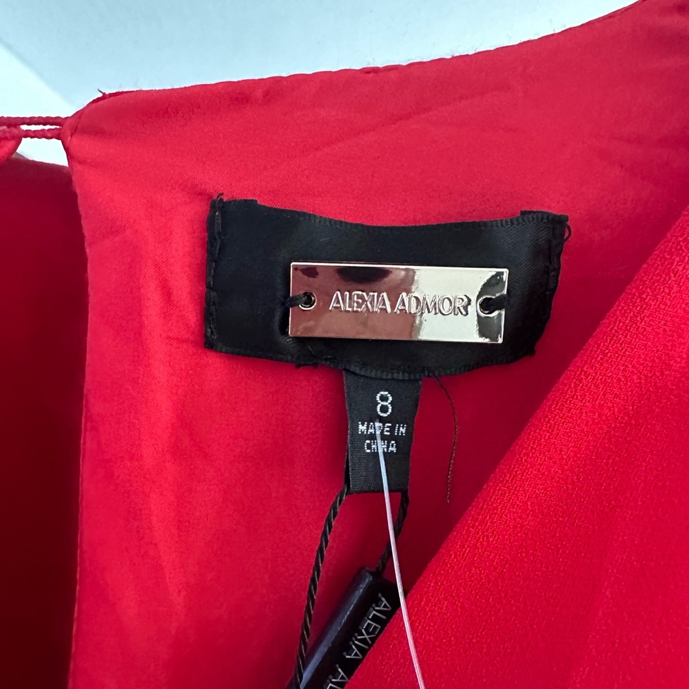 New Alexia admor red dress beautiful size 8 - Picture 8 of 9